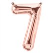 65cm NUMBER 7 ROSE GOLD FOIL BALLOON