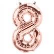 65cm NUMBER 8 ROSE GOLD FOIL BALLOON
