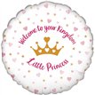 18inch WELCOME LITTLE PRINCESS HEARTS FOIL BALLOON