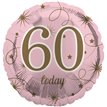 18in AGE 60 PINK FOIL BALLOON