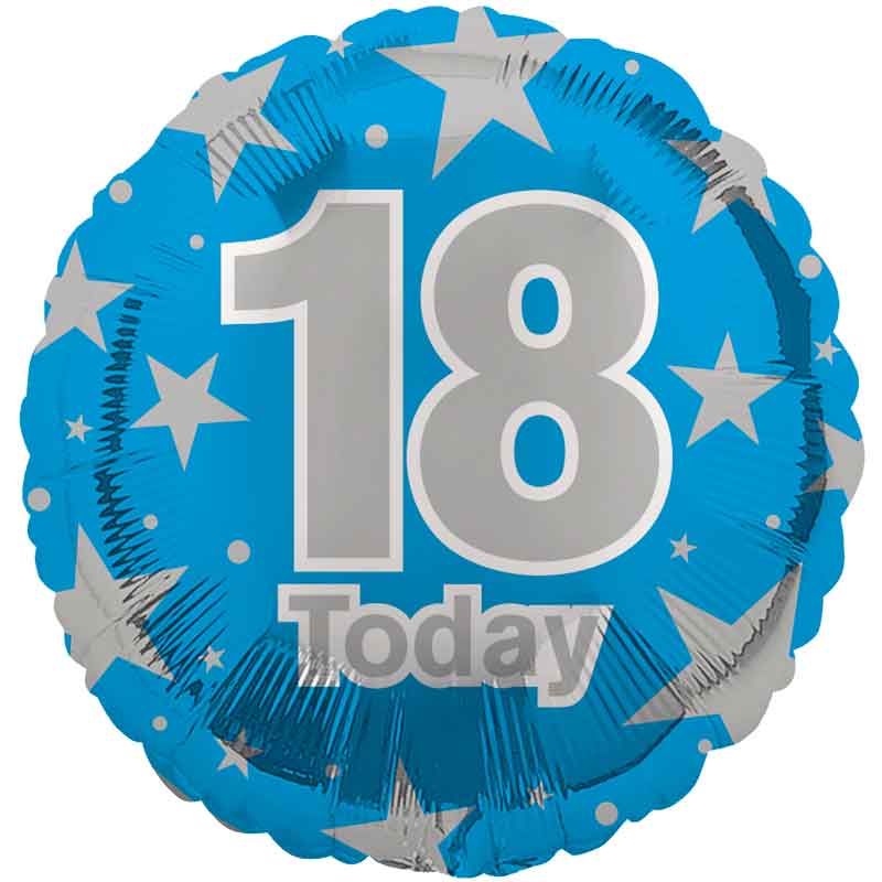 18in AGE 18 BLUE FOIL BALLOON