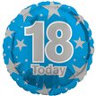 18in AGE 18 BLUE FOIL BALLOON