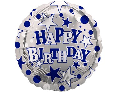 18in HAPPY BIRTHDAY MALE FOIL BALLOON