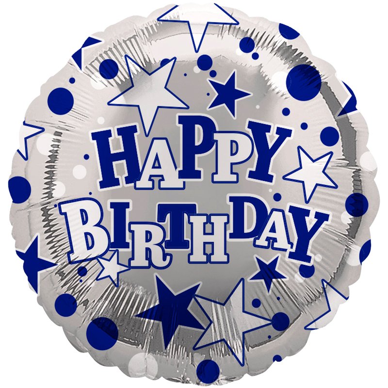 18in HAPPY BIRTHDAY MALE FOIL BALLOON