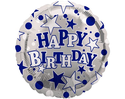 18in HAPPY BIRTHDAY MALE FOIL BALLOON