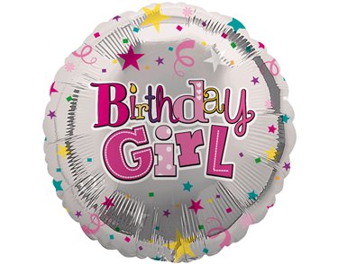18in BIRTHDAY GIRL FOIL BALLOON