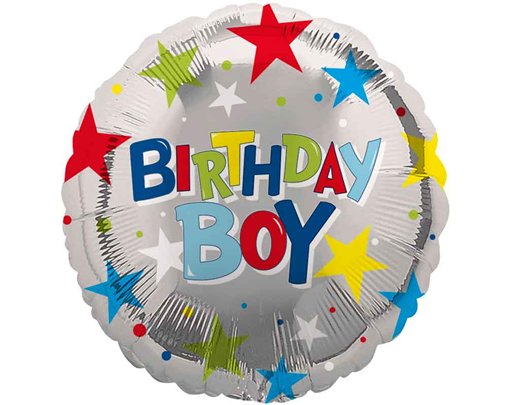 18in BIRTHDAY BOY FOIL BALLOON