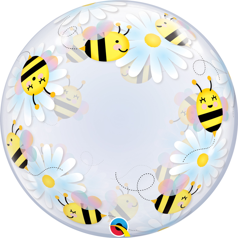 24in SWEET BEES & DAISIES DECO BUBBLE