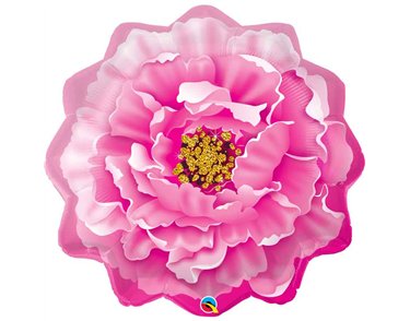 33in PINK PEONY SHAPE FOIL BALLOON