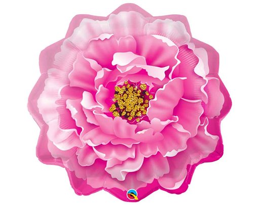 33in PINK PEONY SHAPE FOIL BALLOON