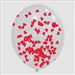 6PK 11in CONFETTI LOVE BALLOONS
