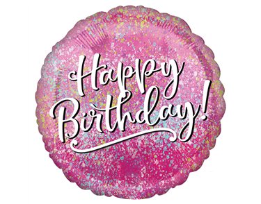 18in BIRTHDAY PINK FABULOUS FOIL BALLOON
