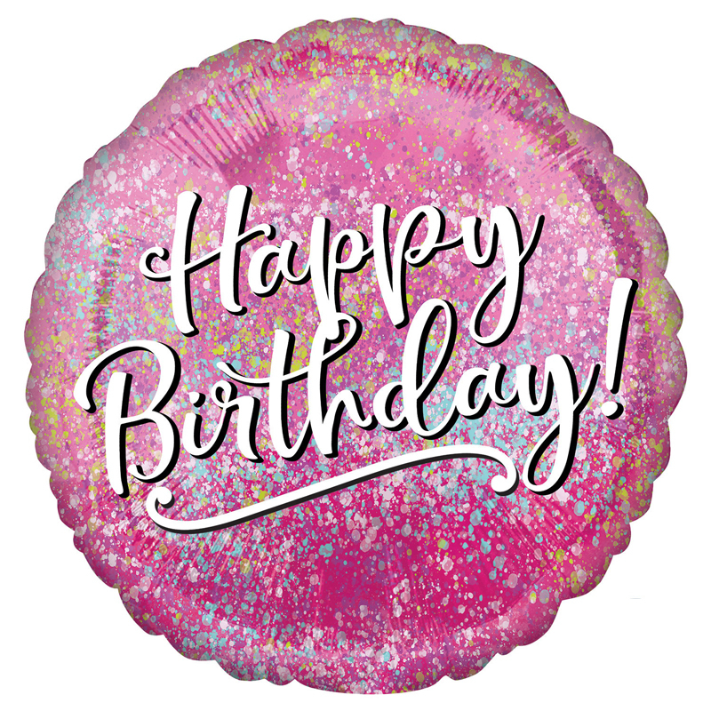 18in BIRTHDAY PINK FABULOUS FOIL BALLOON
