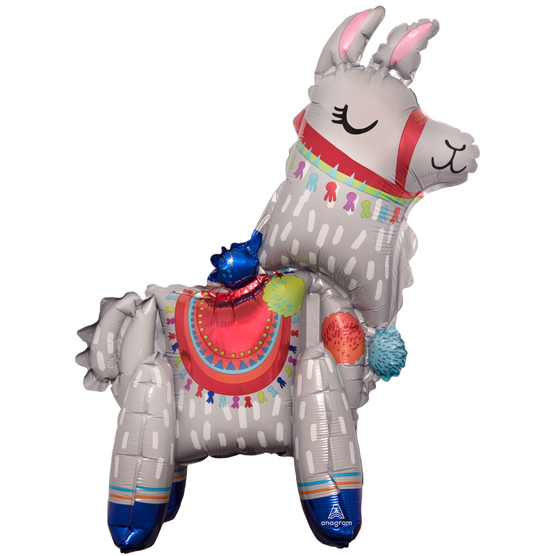 STANDING LLAMA MULTI BALLOON