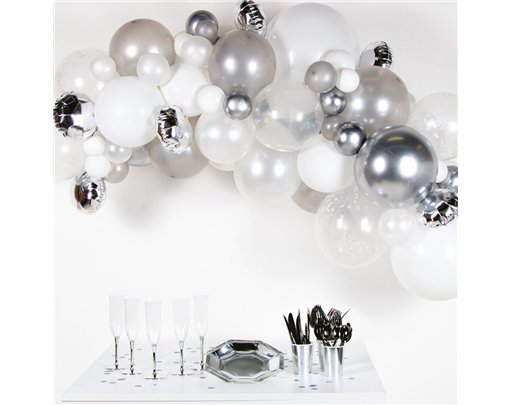 66PC SILVER DIY BALLOON GARLAND