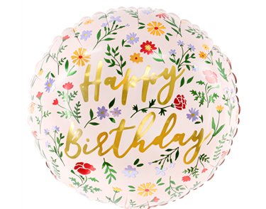 35cm LIGHT PINK HAPPY BIRTHDAY FOIL BALLOON