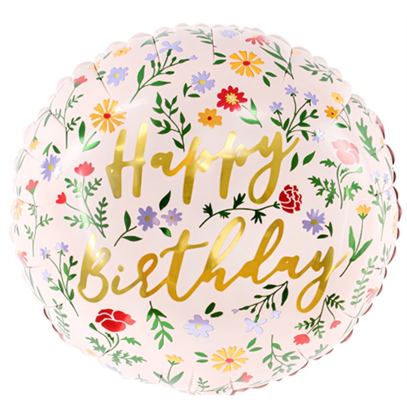 35cm LIGHT PINK HAPPY BIRTHDAY FOIL BALLOON