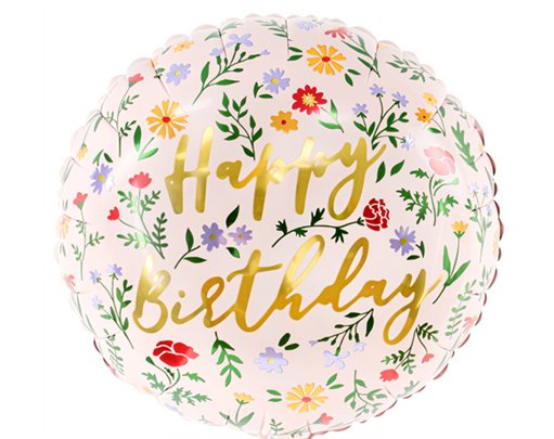 35cm LIGHT PINK HAPPY BIRTHDAY FOIL BALLOON