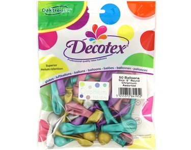 50PK 5in ASSORTED CHROMIUM DECOTEX