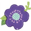 39in PURPLE FLOWER FOIL BALLOON