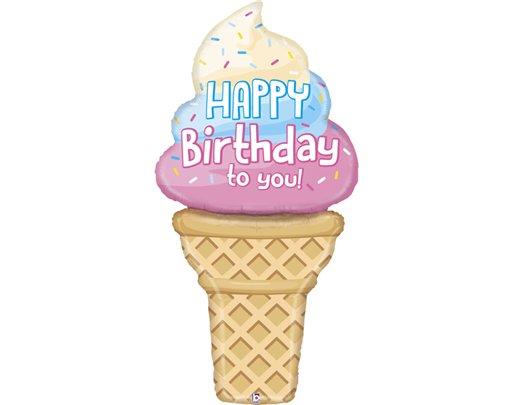 60in SPECIAL DELIVERY ICE CREAM FOIL BALLOON
