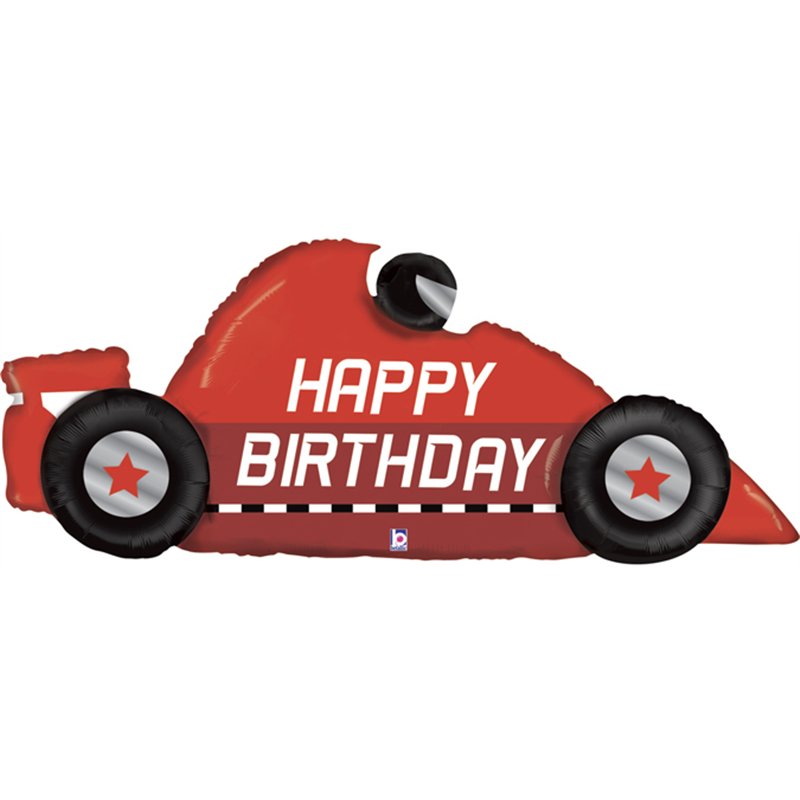 56in RACE CAR BIRTHDAY FOIL BALLOON