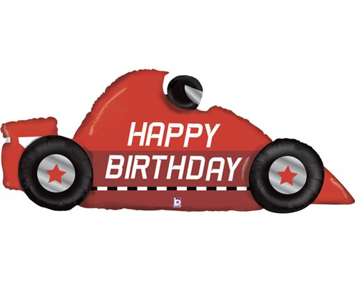 56in RACE CAR BIRTHDAY FOIL BALLOON