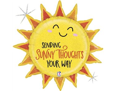 30in SUNNY THOUGHTS SUN FOIL BALLOON