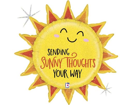 30in SUNNY THOUGHTS SUN FOIL BALLOON