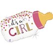 33in CONFETTI BABY BOTTLE GIRL FOIL BALLOON