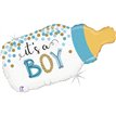 33in CONFETTI BABY BOTTLE BOY FOIL BALLOON