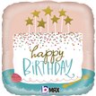 18in BIRTHDAY CONFETTI CAKE FOIL BALLOON