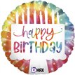 18in TIE-DYE CAKE BIRTHDAY FOIL BALLOON