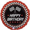 18in CHECKERED FLAG BIRTHDAY FOIL BALLOON