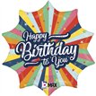 18in BIRTHDAY BURSTING COLORS FOIL BALLOON