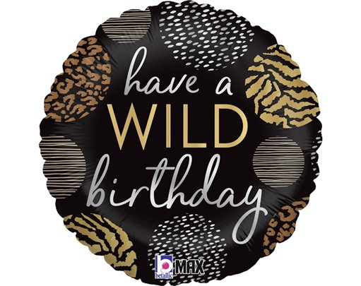 18in WILD BIRTHDAY FOIL BALLOON