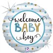18in BABY BOY STRIPES FOIL BALLOON