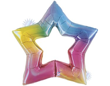 48in LINKING STAR OPAL RAINBOW FOIL BALLOON