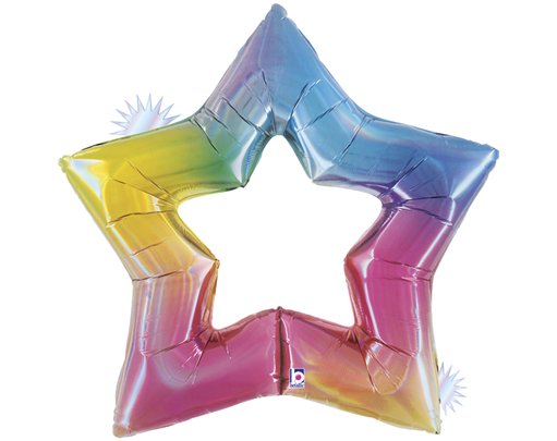 48in LINKING STAR OPAL RAINBOW FOIL BALLOON