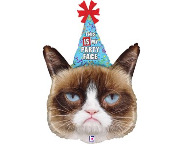 GRUMPY CAT PARTY FACE FOIL BALLOON