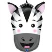 29in ZEBRA HEAD  FOIL BALLOON