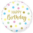 18in PASTEL DOTS BIRTHDAY FOIL BALLOON