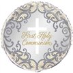 18in FANCY GOLD CROSS 1ST COMMUNION FOIL BALLOON
