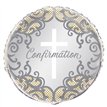 18in FANCY GOLD CROSS CONFIRMATION FOIL BALLOON