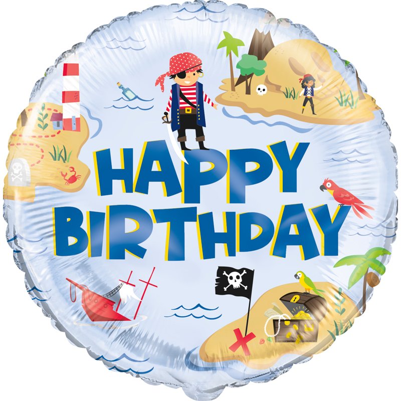 18in AHOY PIRATE FOIL BALLOON