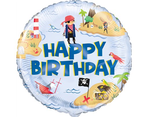 18in AHOY PIRATE FOIL BALLOON