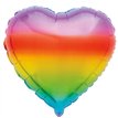 18in GRADIENT RAINBOW HEART FOIL BALLOON