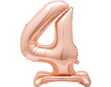 30in ROSE GOLD 4 SHAPED STANDING FOIL BALLOON