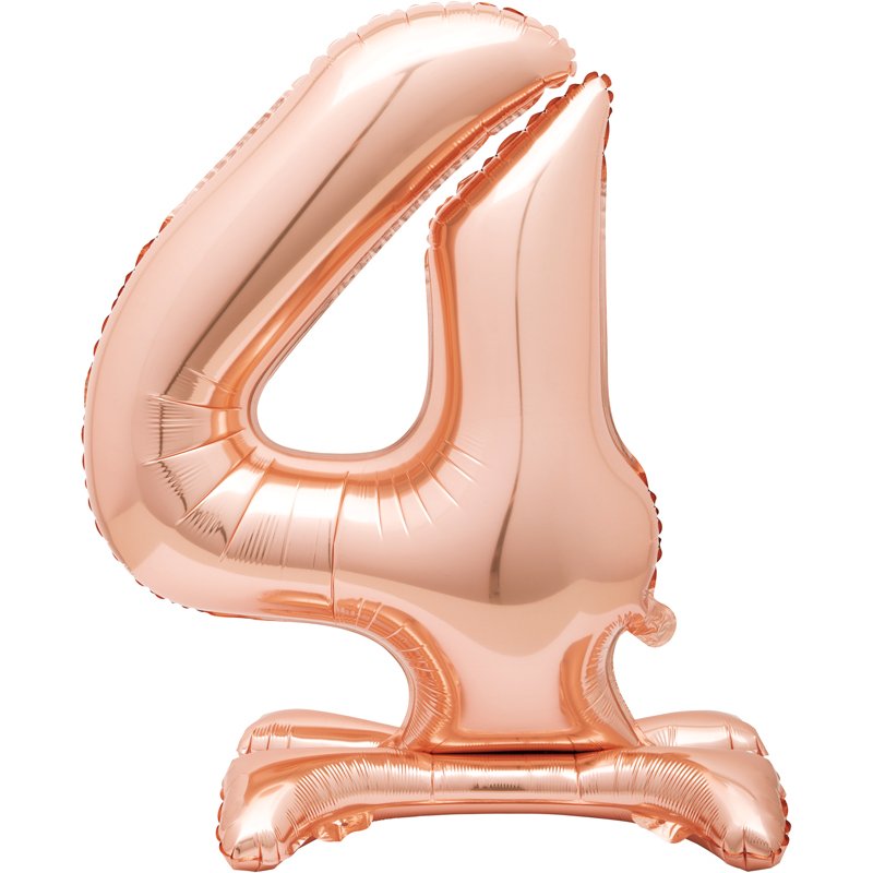 30in ROSE GOLD 4 SHAPED STANDING FOIL BALLOON