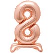 30in ROSE GOLD NUMBER 8 SHAPED STANDING FOIL BALLOON